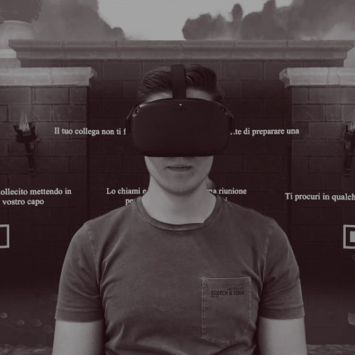ragazzo usa realtà virtuale formazione